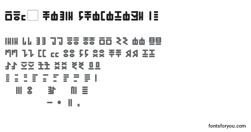 A fonte GENР RICA PRIMITIVA 01 – alfabeto, números, caracteres especiais